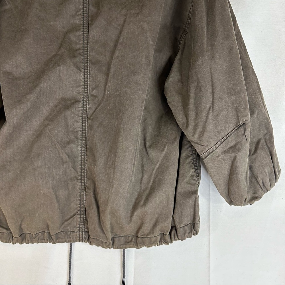 FREE PEOPLE Women’s Size S Jacket Coat Oversized Cotton Drawstring Waist - Picture 14 of 16
